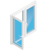 Ventana PVC Sevilla abierta